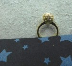 gold plate cluster ring 6 half a